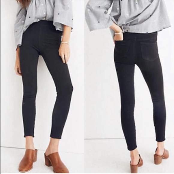 Madewell Denim - Madewell Black Pull-On Stretch Skinny Ankle The Anywhere Jean Women's Size 28